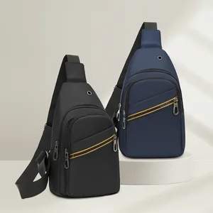 Outdoor Lightweight Casual Crossbody Bag Men's New Large Capacity Simple Shoulder Bag Multifunctional Cycling Sports Chest Bag