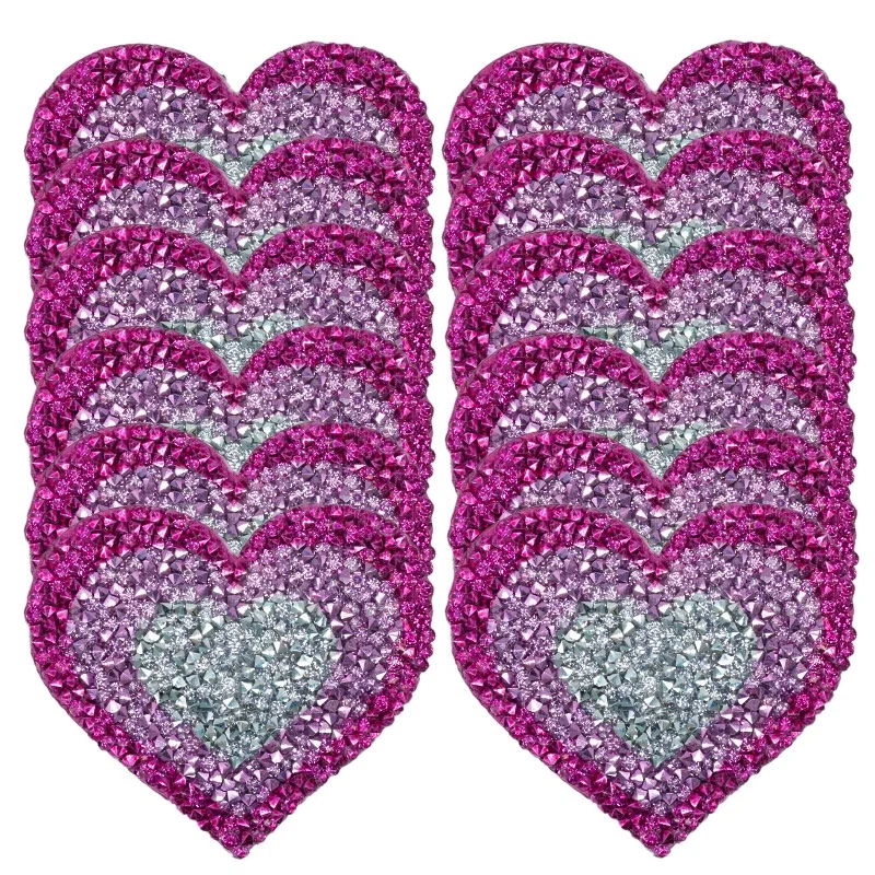 Free sample Stock assorted rhinestone applique bling cute iron on star patches for jeans clothing