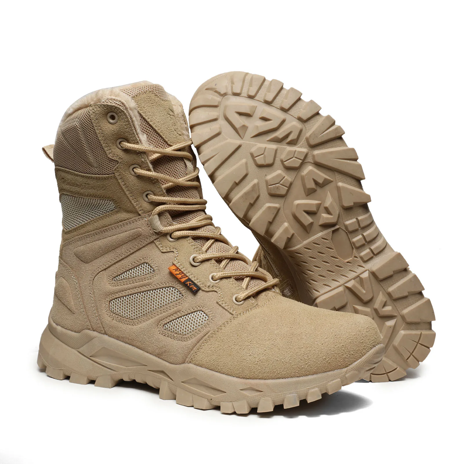 Men's Durable Black Waterproof Leather Safety Climbing Boots Hot