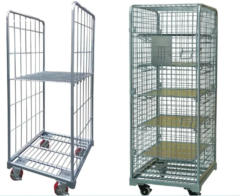 Storage Rack Trolley Roll Container Storage Cage Logistics Carts