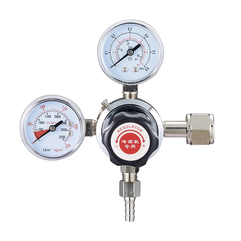 Adjustable Brass High Pressure Regulator Draft Beer Brewery CO2 Primary Regulator CO2 Pressure Reducing Valve