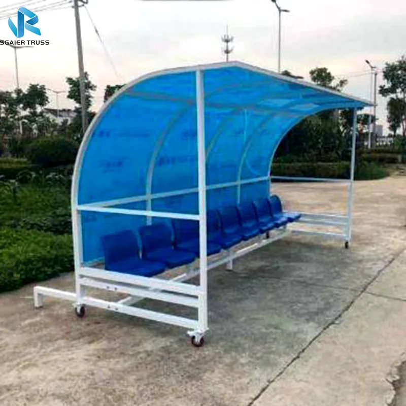 Sgaier Portable Steel/Aluminum School/Stadium/Soccer Substitute Bench Seat with Wheels Customizable Size