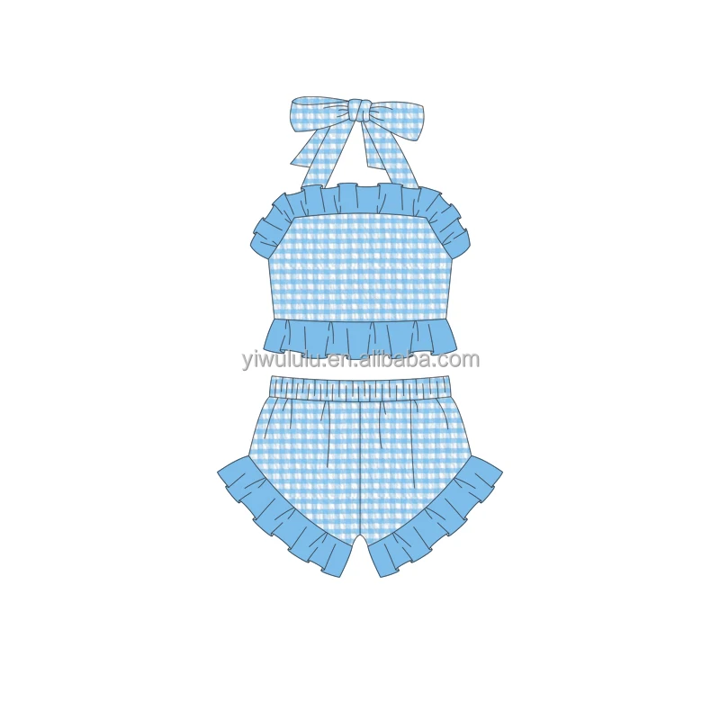 Лидер продаж, клетчатые трусы для мальчиков, детские шорты на шнуровке, купальник Seersucker, детская пляжная одежда