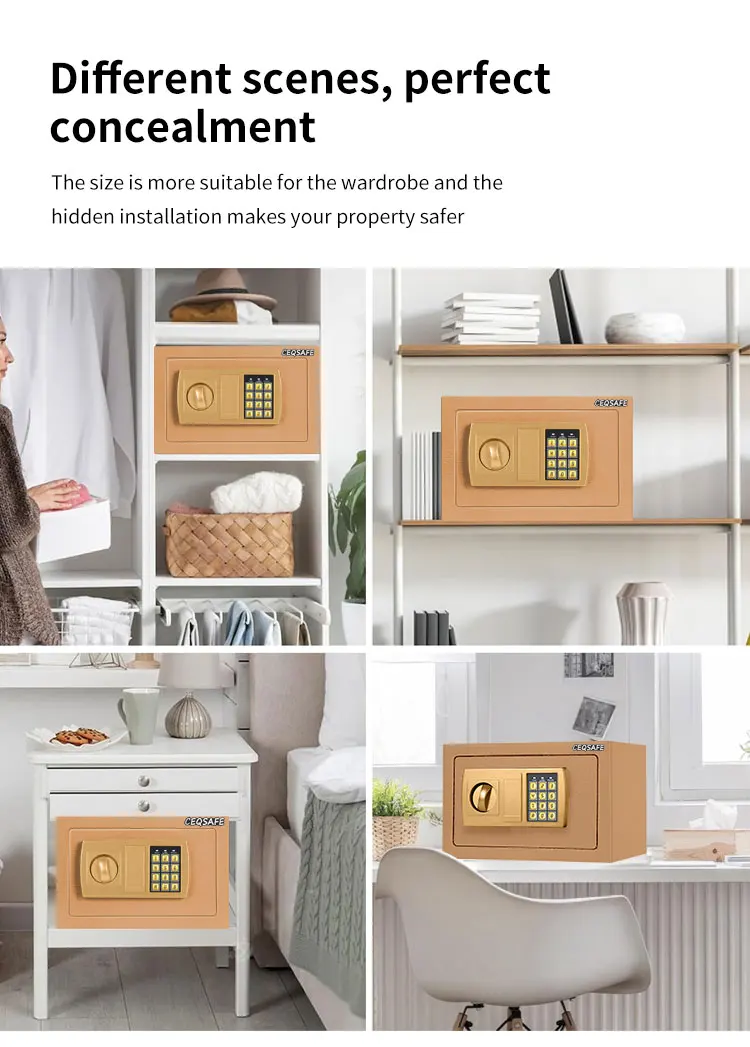 Mini Money Caja Fuerte CE & RoHS Approval Office and Home Small Digital Security Electronic Cajas Fuertes manufacture