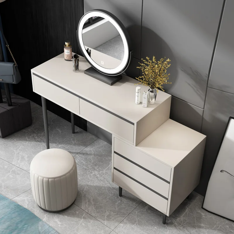 Dressing Table Drawer Integrated Bedroom Net Nordic Modern Minimalist Princess Makeup Table