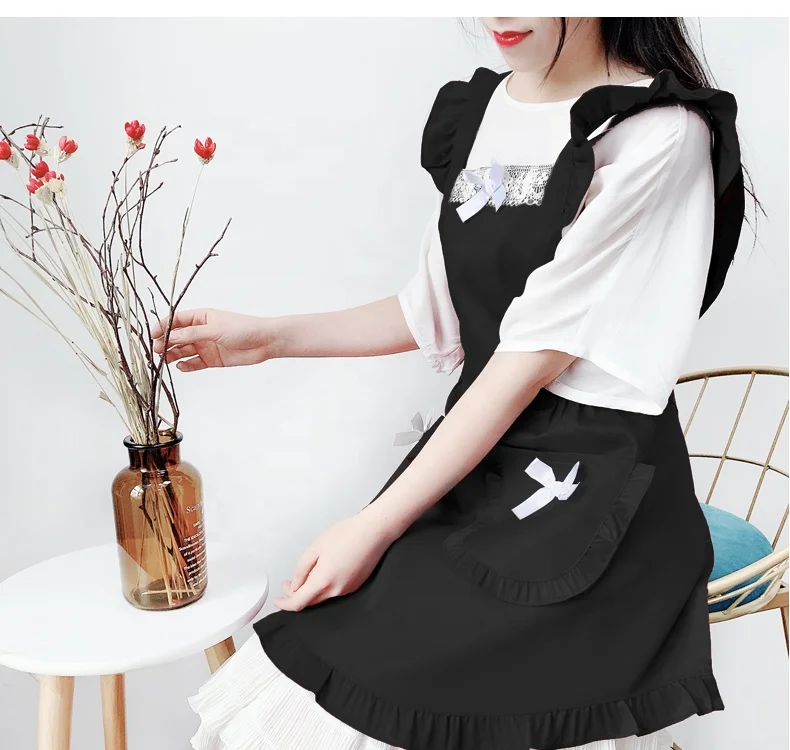 Delantal De Cocina Retro De Algodón - Estampado Calavera, Talla Única Ajustable, Para Mujer Y Niña