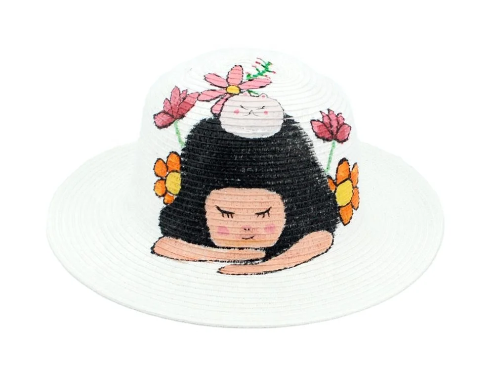 Hand Drawing Different Jester Hat Pattern Mini Sambrero Girls Hat