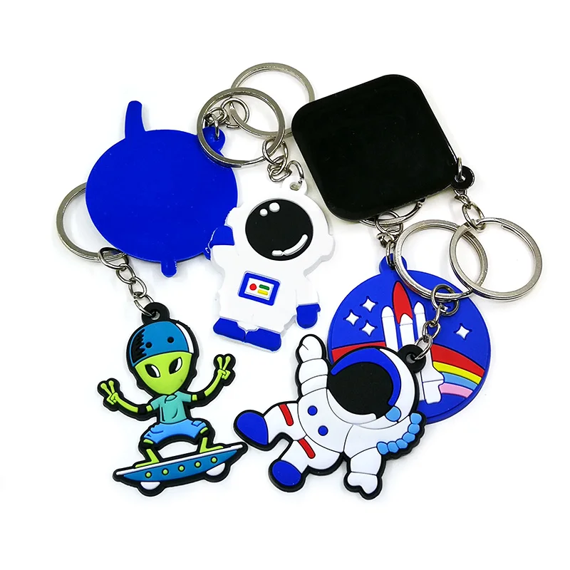 Key Rings Design 2d PVC 2D Keychains - Anime Cartoon Figure Key Rings