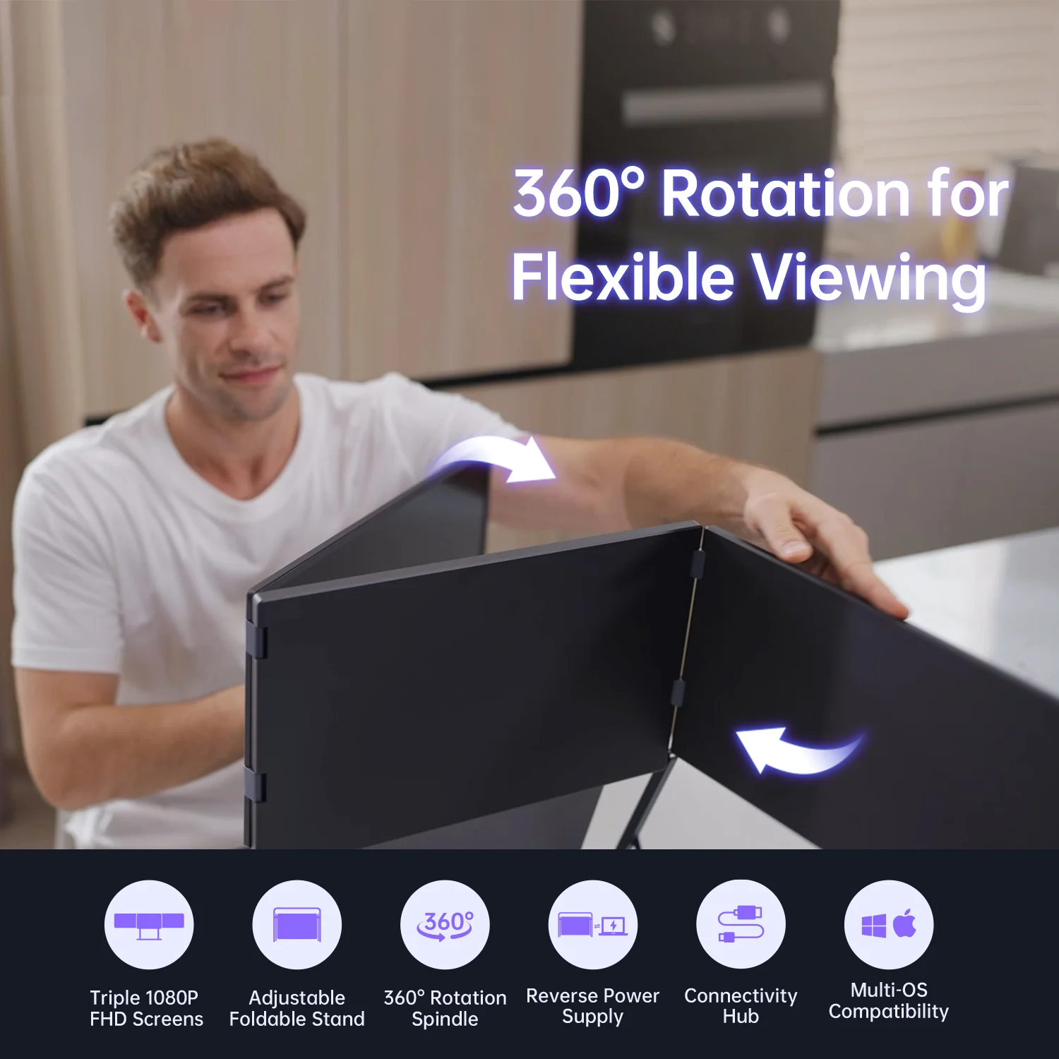 QuadCreate TriCreate トリプルディスプレイ TriCreate Triple-Screen Display by QuadCreate - Indiegogo