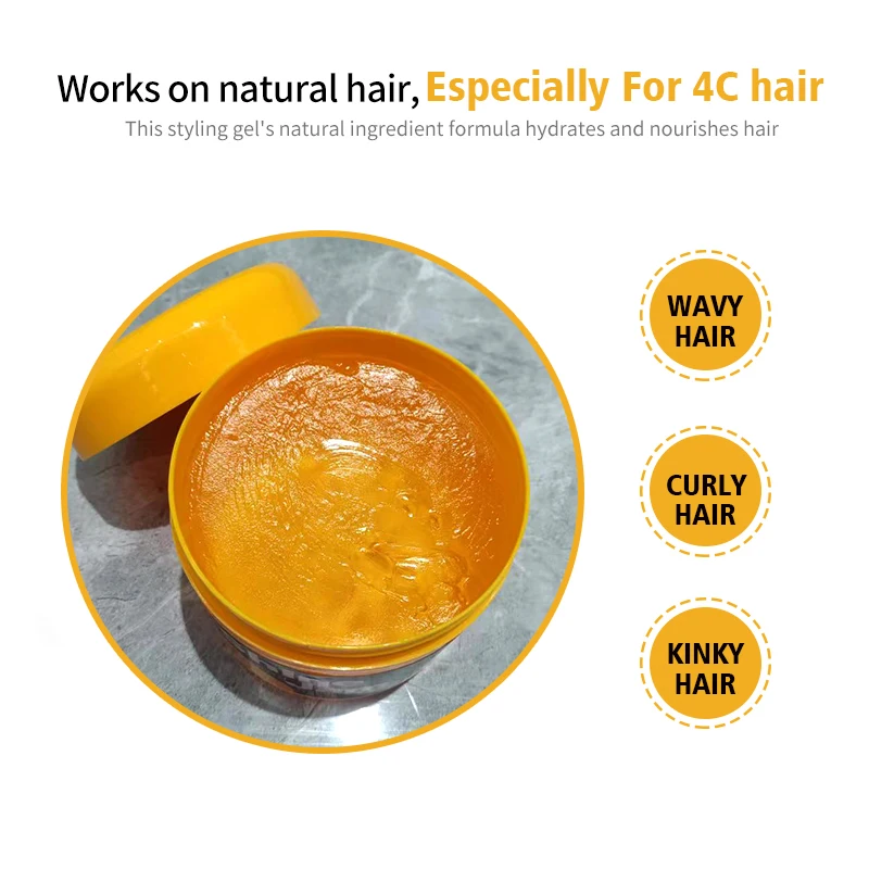 4oz 100ml Strong Hold Wax Hair Edge Control Gel Shine And Jam Gel Hair