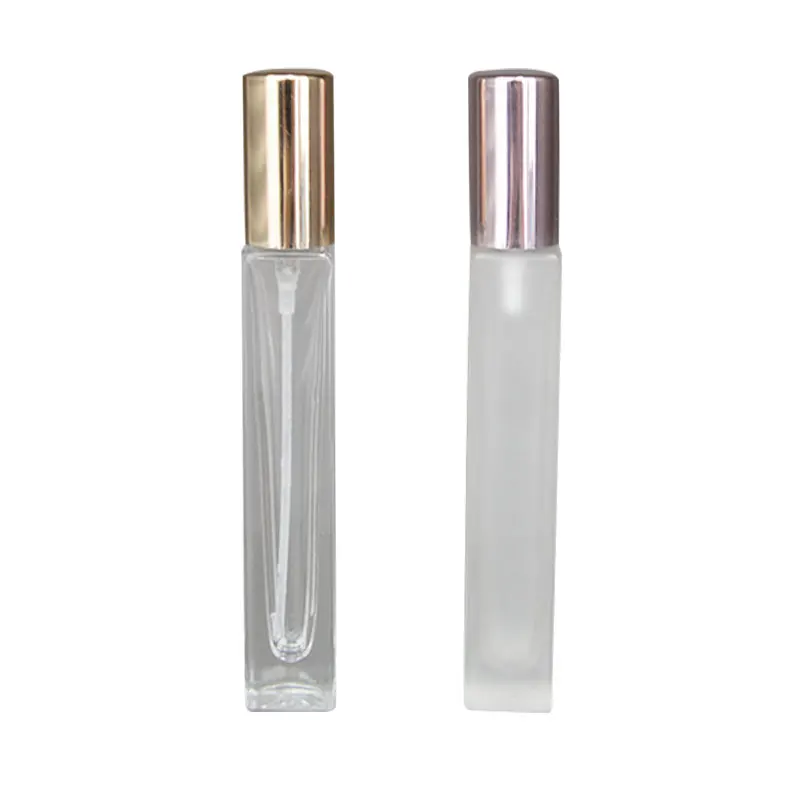 13mm screw 10ml frosted square empty perfume glass bottle