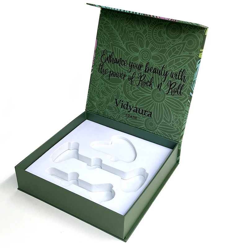 EU Hot Selling Luxury Handmade Lip Gloss Packaging Box White Flip Gift Coffrets UV Coating Embossing Custom Logo Cosmetic Boxes factory