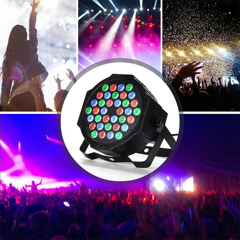 Сценическое светодиодное освещение, 36 светодиодов, RGB DJ LED Par освещение, дистанционное управление, активация звуком, автоматическое воспроизведение, сценическое освещение