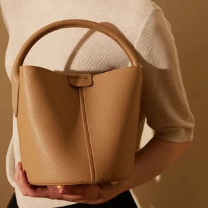 High Quality Luxury Lady Tote Shoulder Cross Bags Durable Bucket Bag with Button Closure China Wholesale at Low Price for Women