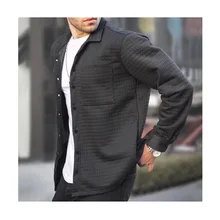 Men's Casual Cardigan Long-Sleeved Button Jacket Fashionable Cotton Coat Autumn/Winter Trend Coat