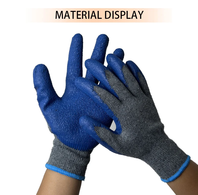 Top Quality Polyester Latex Crinkle Coated Labor Protective Breathable