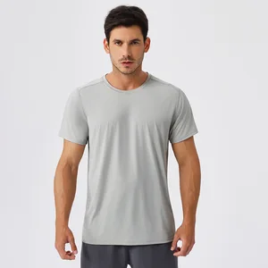 Men's Quick Drying UPF50+ Sun Protection Ice Silk Short Sleeved Outdoor Running Fitness Top Sports T-Shirt