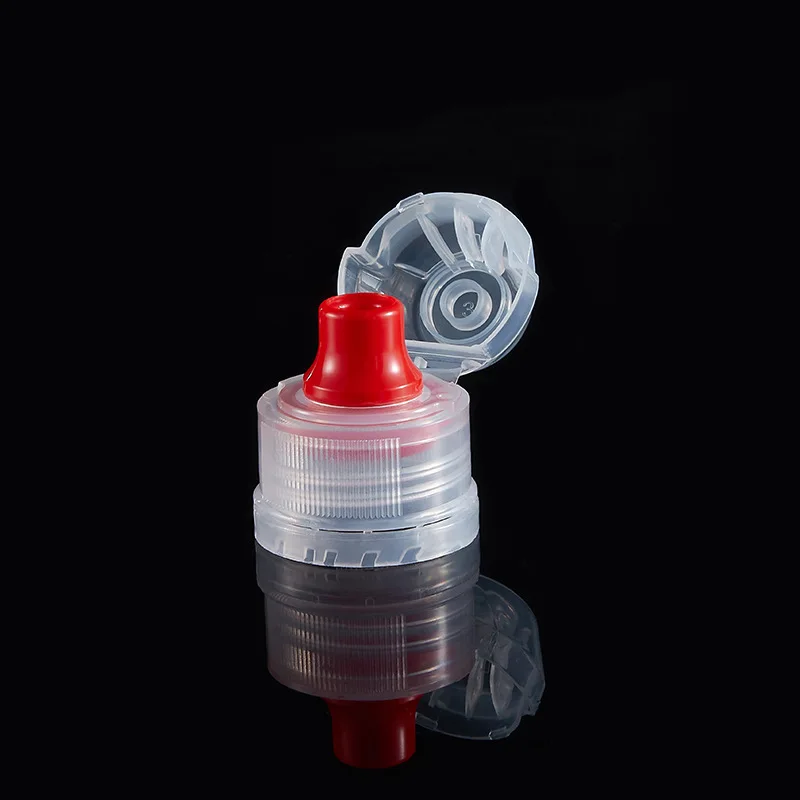 28mm 38mm Tamper Evident Plastic Sport Water Juice Flip Open Top Cap