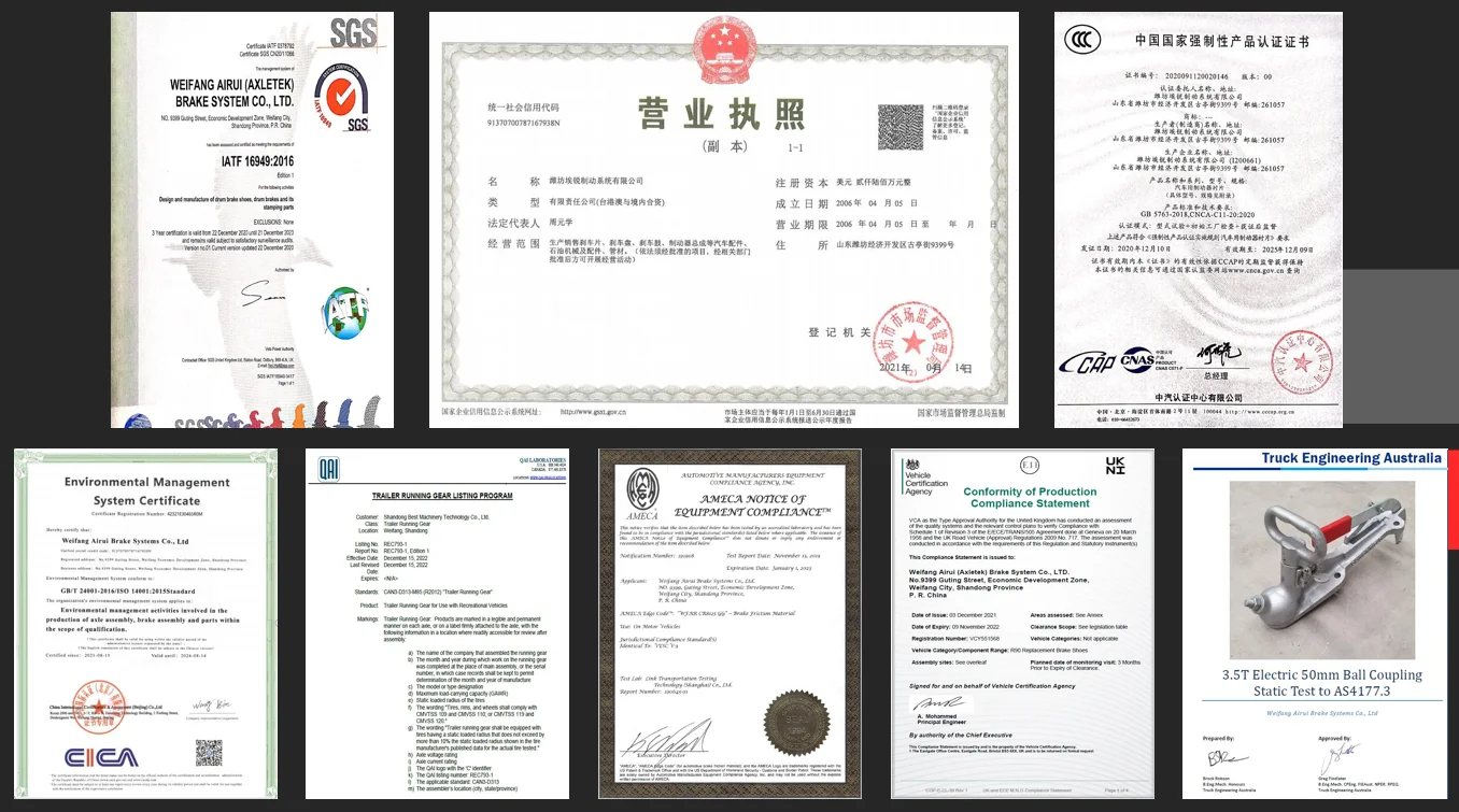 Electric Trailer Brakes 12" Left/right Hand Assemblies 5,200 Lbs