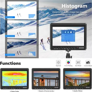 NEEWER F200 HD Video Assist IPS 1920x1200 Input with Histogram 7 Inch 4K 1080p Camera Field Monitor detail image