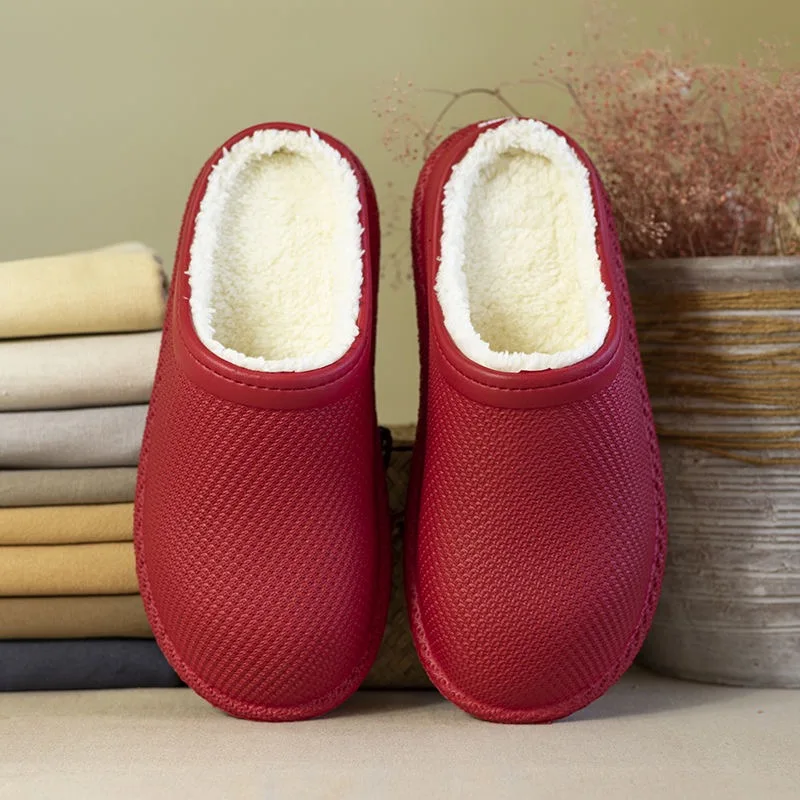Новый продукт, тапочки из ЭВА, обувь, хлопковые кроссовки с меховой подкладкой, садовые водонепроницаемые теплые домашние Тапочки