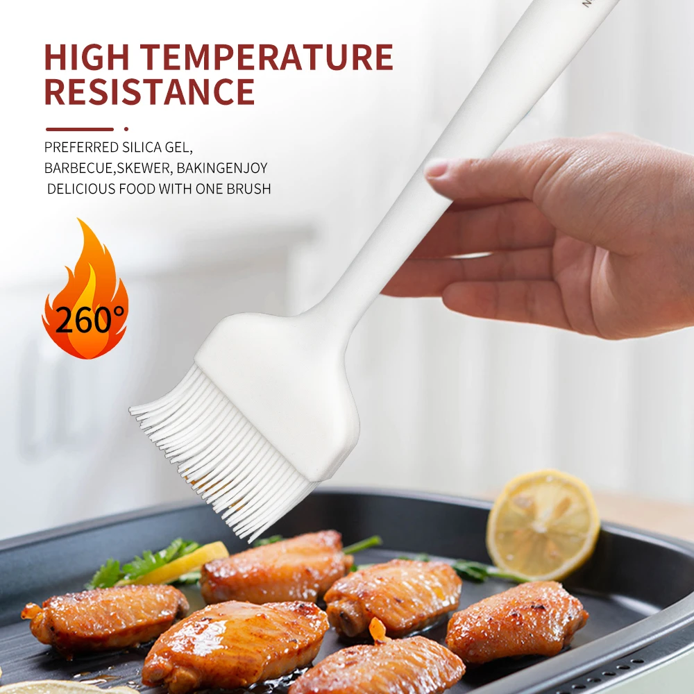 Portable Heat Resistant Silicone Oil Brush Kitchen Cookware Baking BBQ Utensils for Pastry Tools