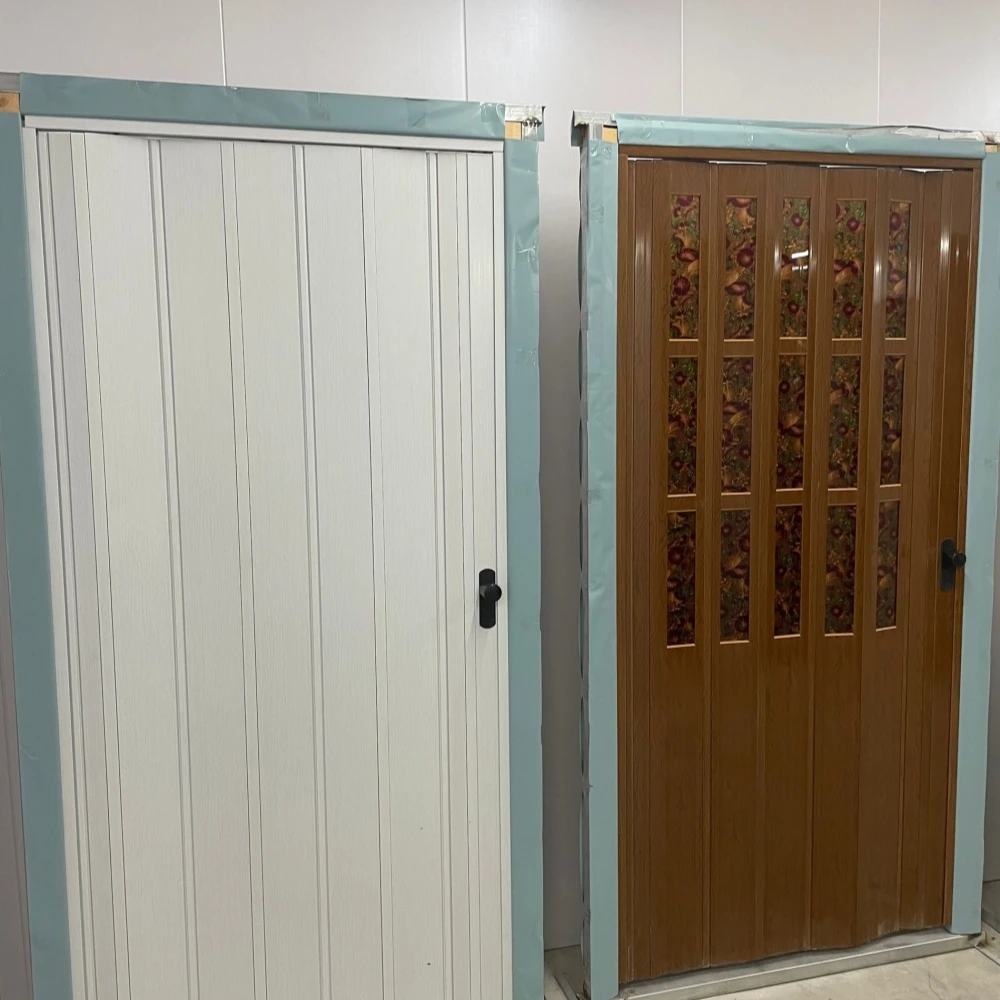 Indoor House Decoration PVC Folding Door 11 mm Thickness PVC Folding Door with Economic Price