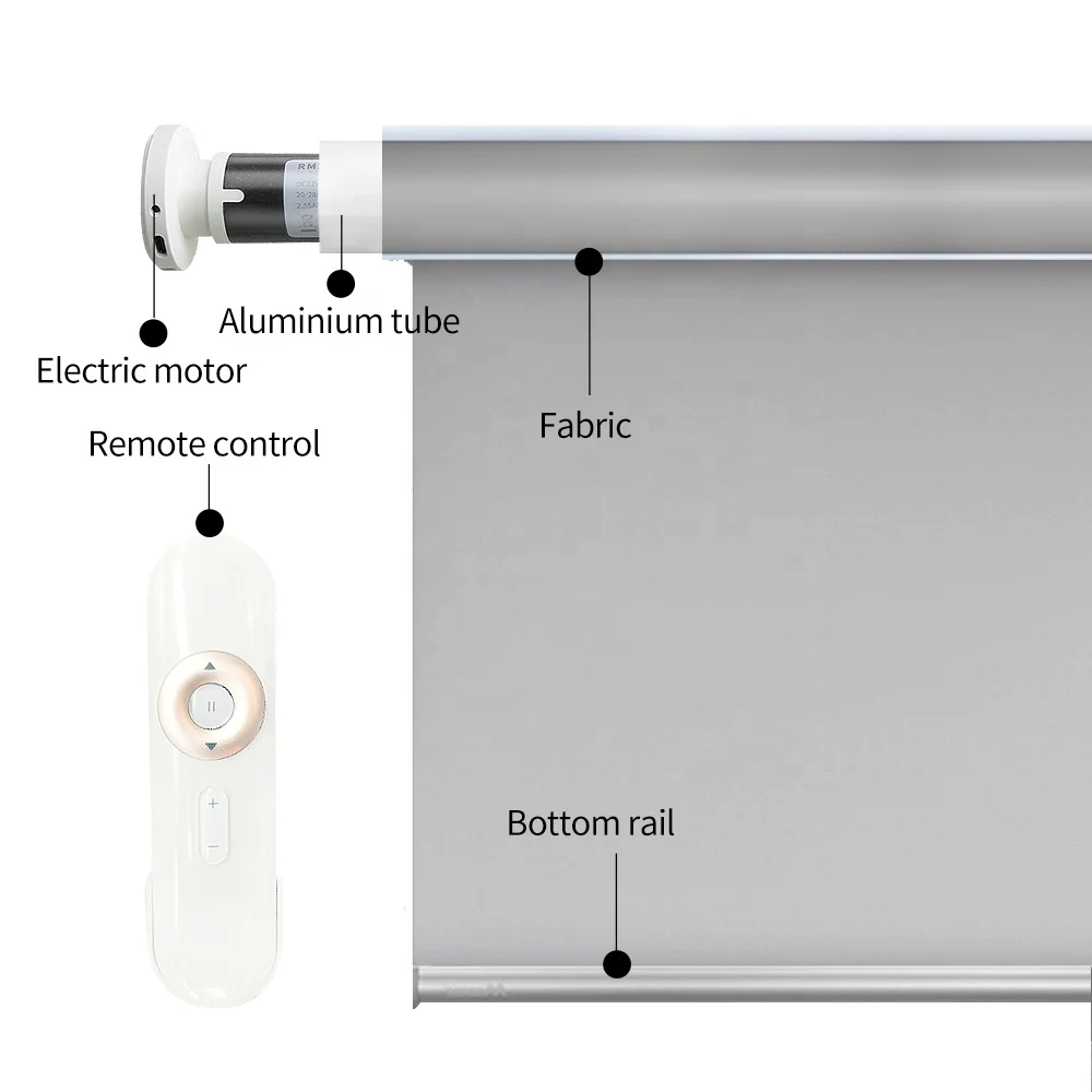 Tubular Motor Roller Blind Motorized Motor Operated Roller Blinds ...