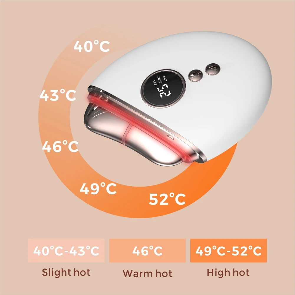 2025 Factory Direct Intelligent Electric Gua Sha Skin Care Tool for Scraping Heat Therapy Body Face Neck Lifting Massager