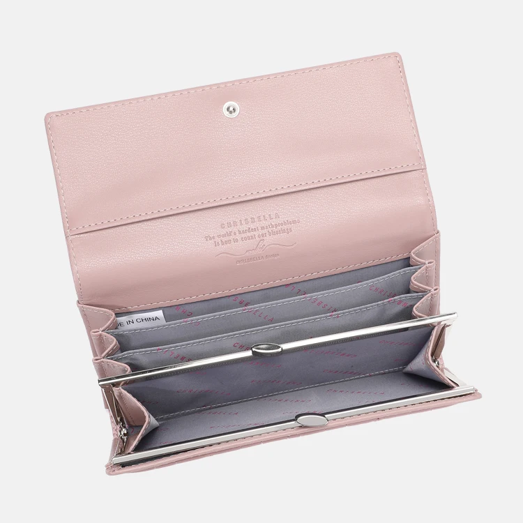 SUSEN CHRISBELLA  ODM OEM New Arrival 2024 Hot Sale Wholesale Pu Leather Custom logo Purse Minimalist Card Wallet Women