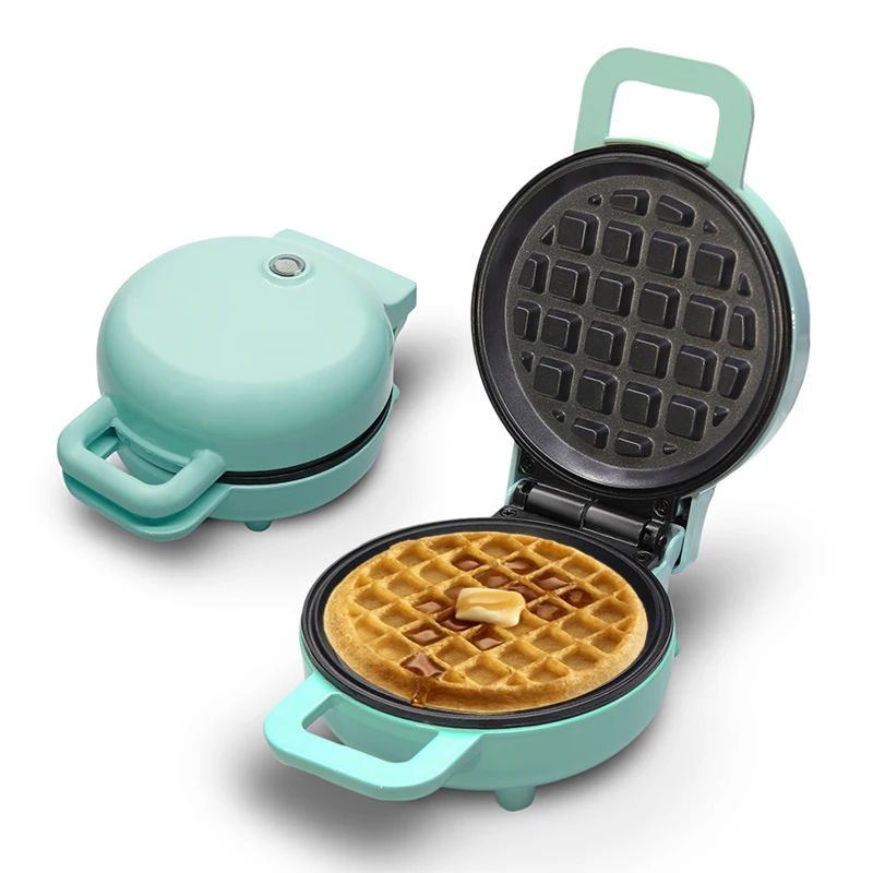 5 Nonstick Mini Waffle Breakfast Maker (Mint)