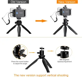 Comica CVM-WS50(H) Wireless Microphone System, 6 Channels Handheld Interview Microphone with Flexible Combination Grip for detail image