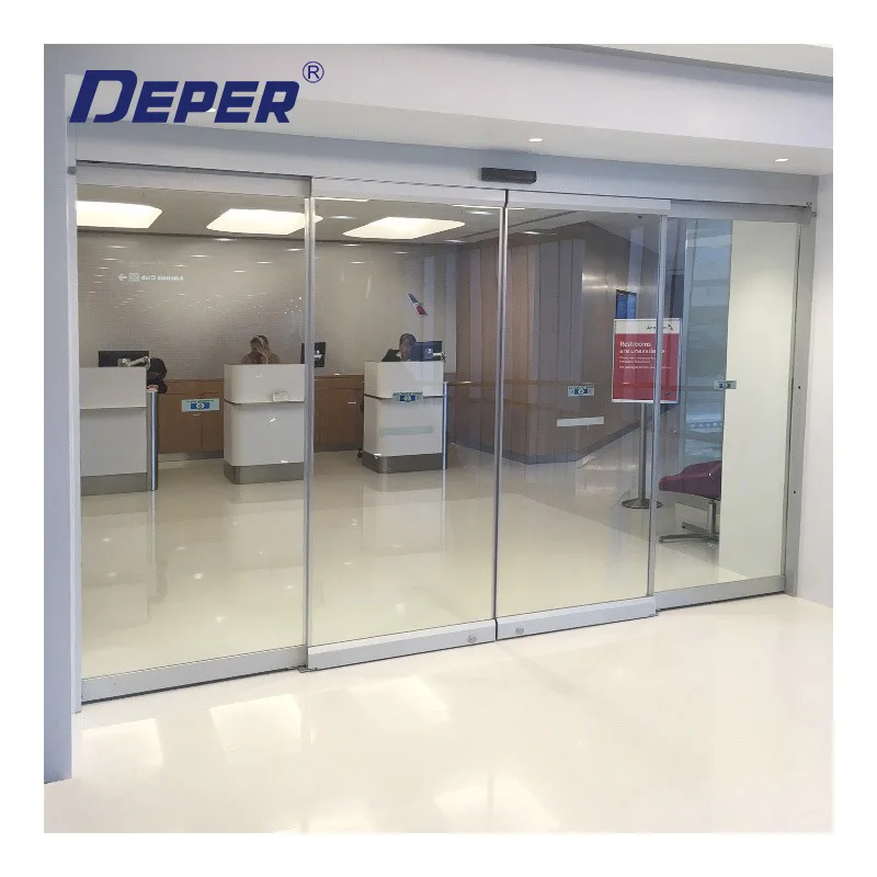 Aluminium Profiles 150kg Automatic Glass Sensor Door Automatic Sliding Door Mechanism /System /Operators