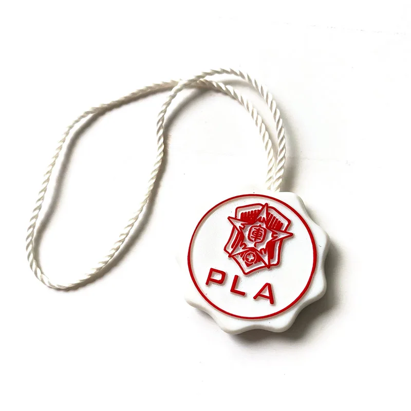 Customize Embossed Name Logo Authenticity Watch Shoes Lock Hang Tags Security String Seal Jewelry Plastic Sustainable Shoes HIP