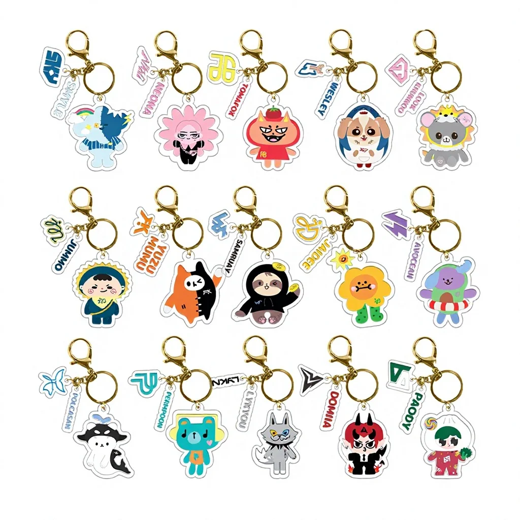 Thai BL CP Cartoon Mascot GMMTV Acrylic Keychain Print Cartoon
