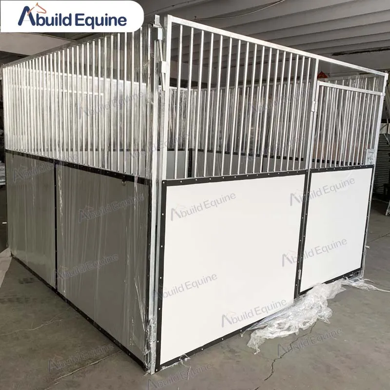 Horse Stables Portable Outdoor Stall Boxes Fronts With Roof And Gate ...