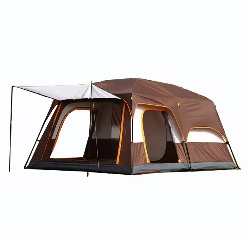 New Arrival 8-Person Automatic Pop-Up Tent Waterproof Portable Oxford Fabric Fiberglass Double Outdoor Camping Fast Delivery