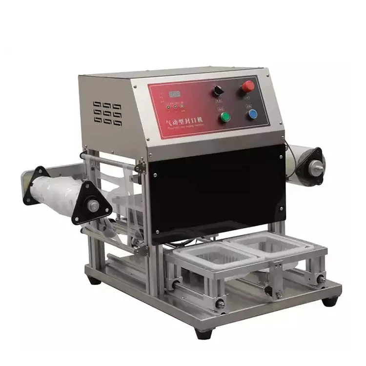 New Multi-Function Bento Packaging Machine for Restaurant Takeaway Paper Fruit Fish Food Lid Tray Sealer