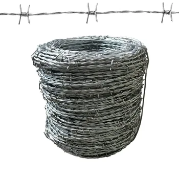 Wholesale 12.5 Gauge Zinc Coated Steel Fence Iron Wire Barb Wire Barbed Wire