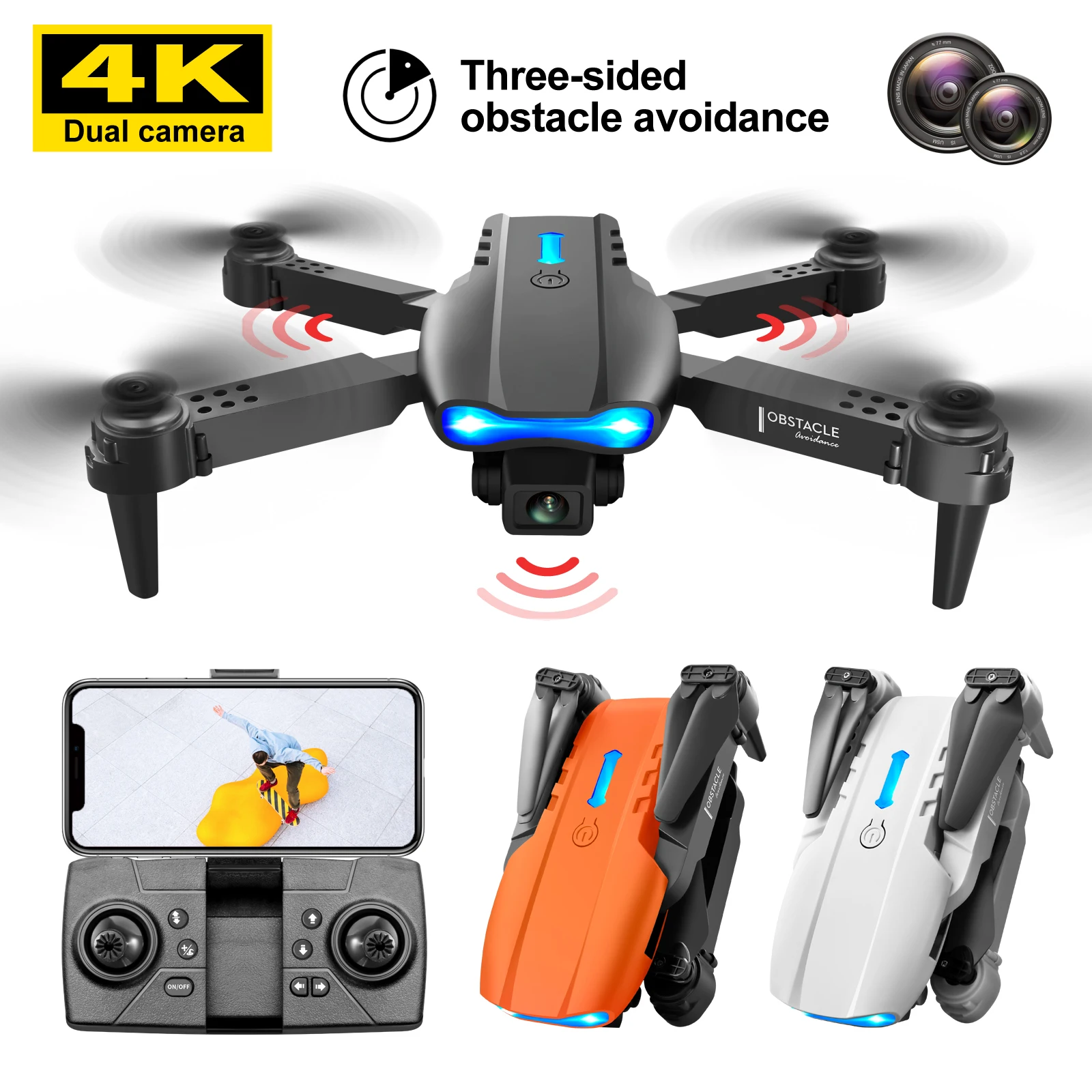 2025 New E99 RC Mini Drone 4K 1080P Dual Camera WIFI FPV Aerial Photography  Helicopter Foldable Quadcopter Dron