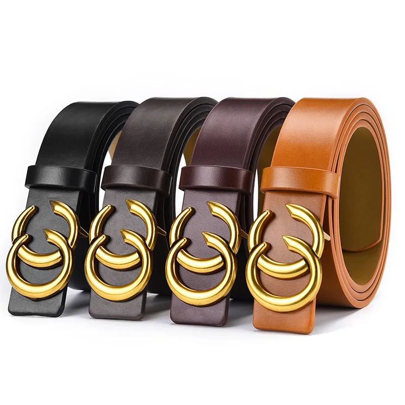 Rewin Luxury Classic Black Brown Coffee Cc Leather Belt Straps For Men ...