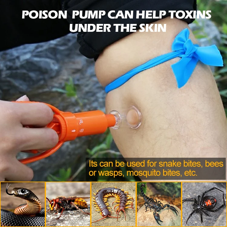 Baiyuheng Outdoor Hiking Poison Extractor Traveling Snake protect kit Emergency Remove pump tools