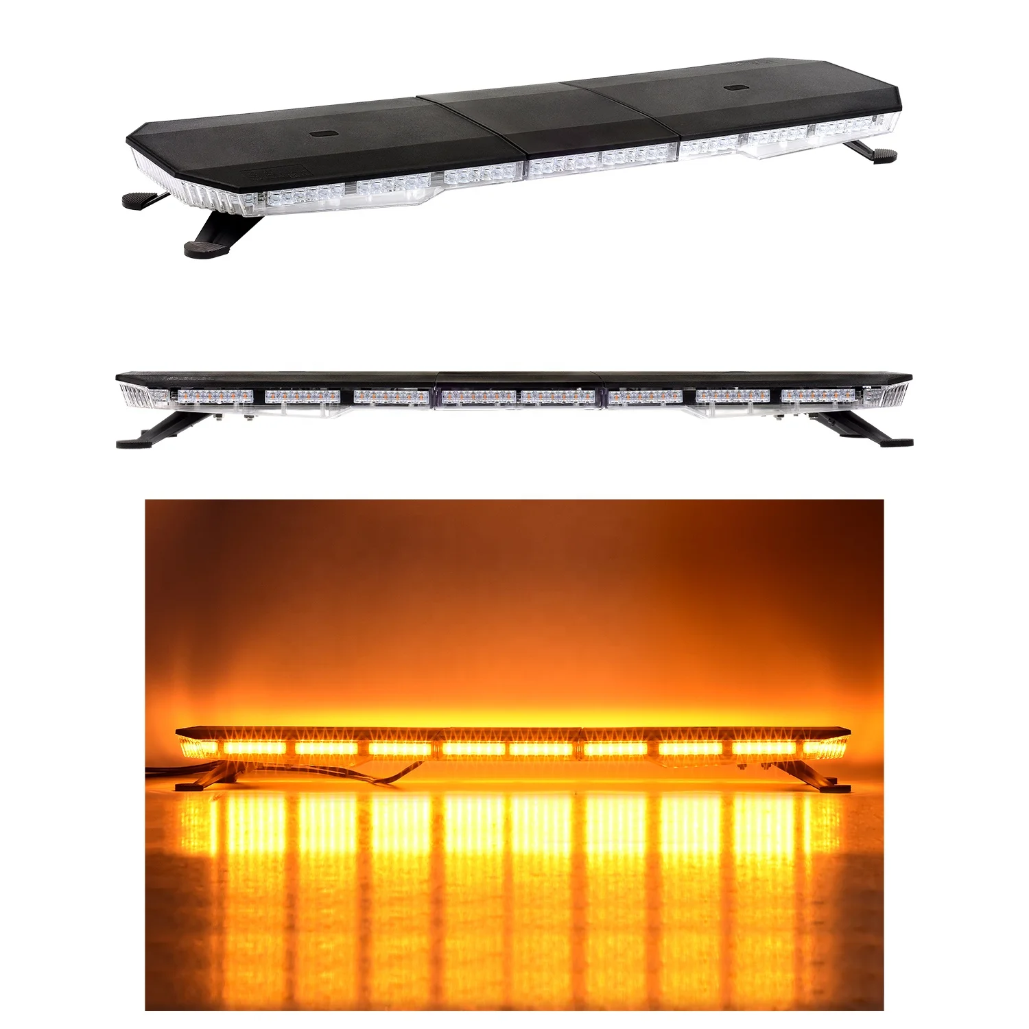 Factory OEM/ODM ECE R65 SAE Class 1 Full Size High Power  LED Emergency Flashing Strobe Warning Light bar