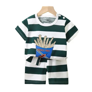 2pcs Casual Short Sleeve T-shirt Shorts Set Comfy Summer Kids Boys Clothing Sets