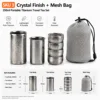 silver Crystal Finish + Mesh Bag