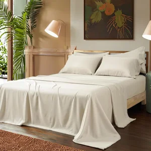 Luxury Breathable 100%  Bamboo  300T Cooling Bamboo Bed Sheets Set for Hot Sleepers