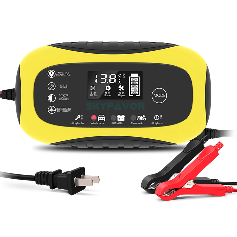 Professional Pulse Repair Car Battery Charger 12v 8a Fast Lead Acid Maintenancefree Dry Water