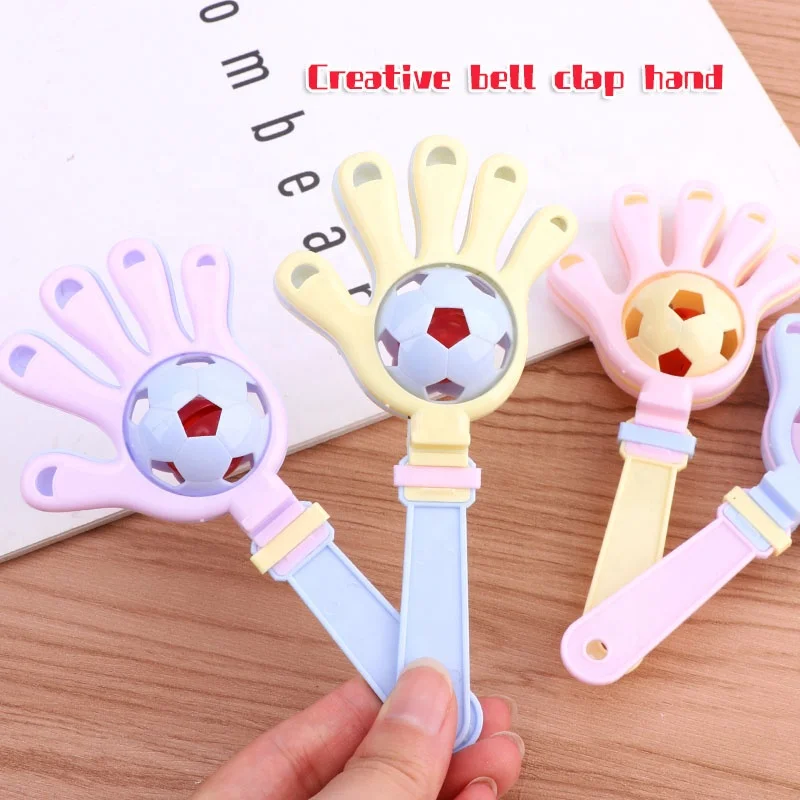 Рекламная акция, недорогой пластиковый маленький ручной футбольный звонок