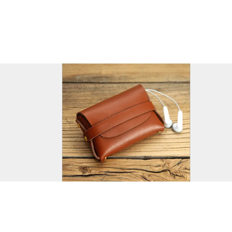 Portable Leather Coin Purse Vintage Design Earbuds Earphone Holder Pouch Mini Wallet Buy Pu