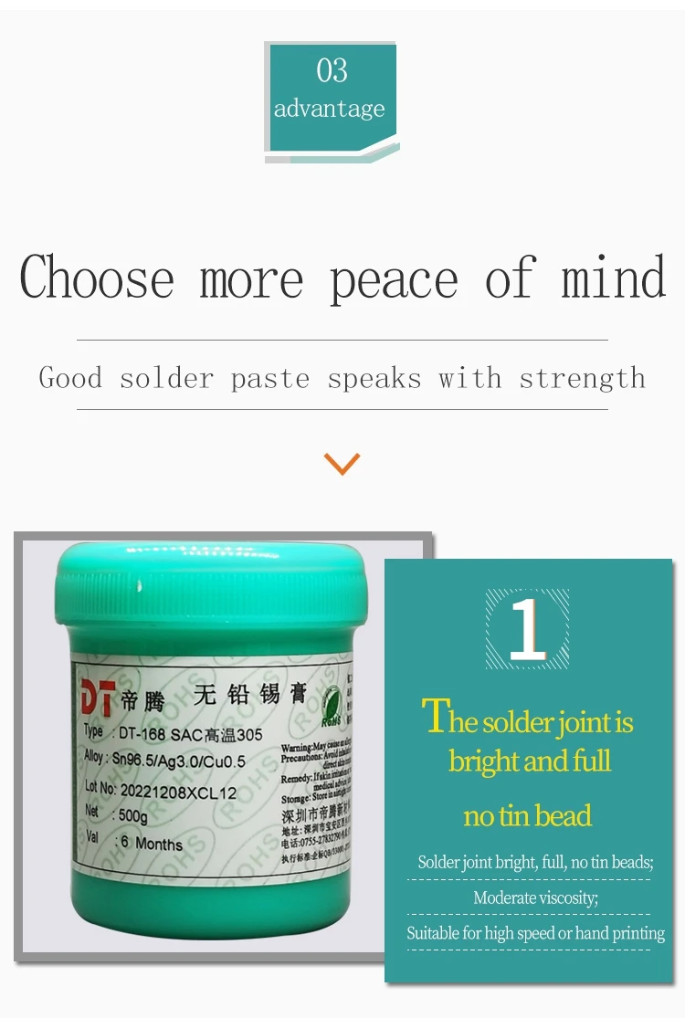 Lead Tin Solder Paste Atomatic Smt Solder Paste Printer Containing 1.0 ...